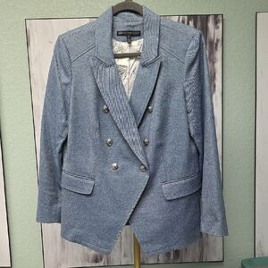 White House Black Market Blue Double-Breasted Blazer